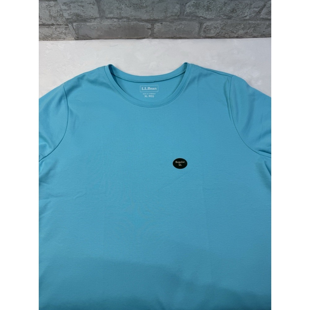 New LL BEAN Cool Teal 100% Cotton Short Sleeve T-Shirt Tee Crew Neck Women's XL - Picture 3 of 12